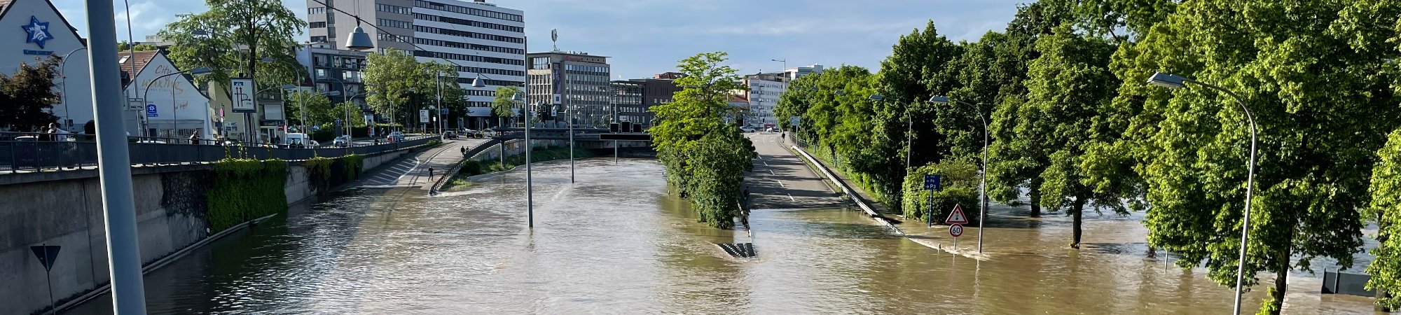 Fluss in bewaldeter Landschaft